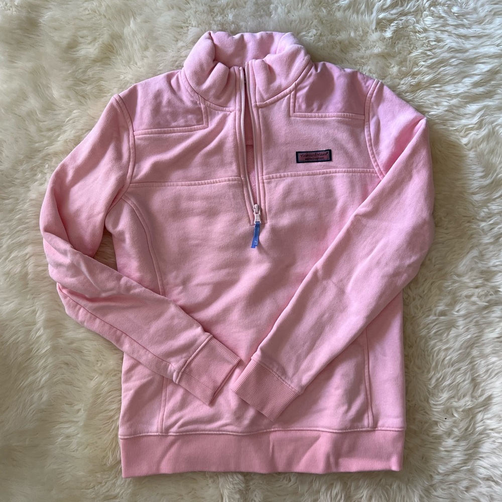 Like New - Vineyard Vines Womens Pink Half Zip Sweatshirt (Shep Shirt)